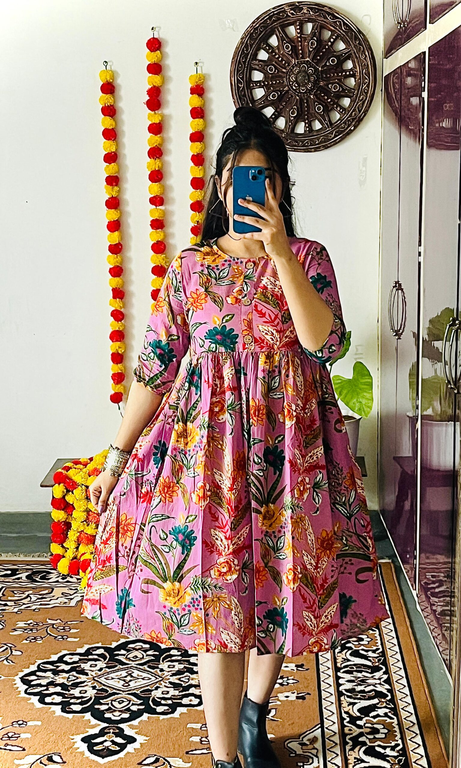 Gilis Colorful Cotton Midi Kurti with Stylish Puff Sleeves – New Launch Gilis Kurti